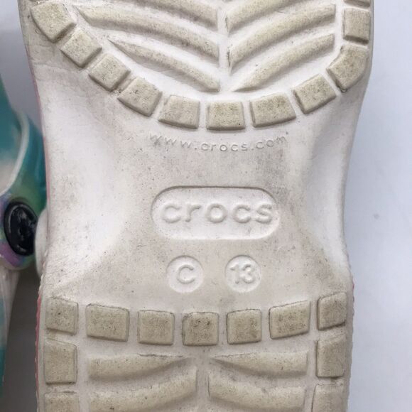 Crocs Iconic Comfort Clogs Unisex Childs C 13 Pastel Waterproof Sandals Jibbitz - Picture 10 of 11